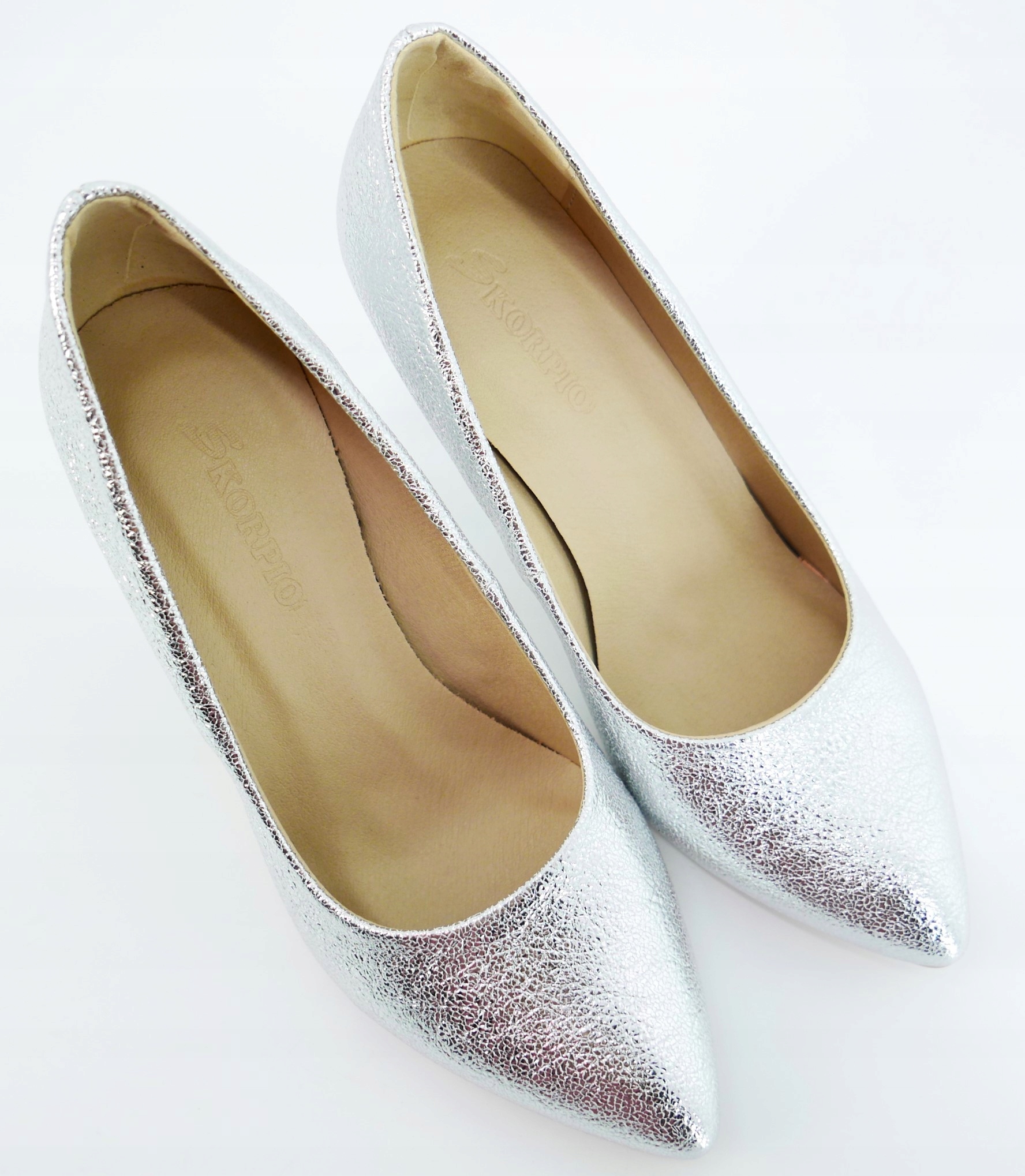 SKORPIO POLSKIE CZÓŁENKA SZPILKI SREBRNE R36 Kod producenta 707 SREBRNE KRYSZTAŁ