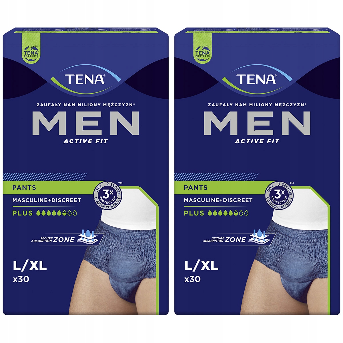 

Tena Men Pants Plus Blue L/XL 30szt 2 op. po 30szt