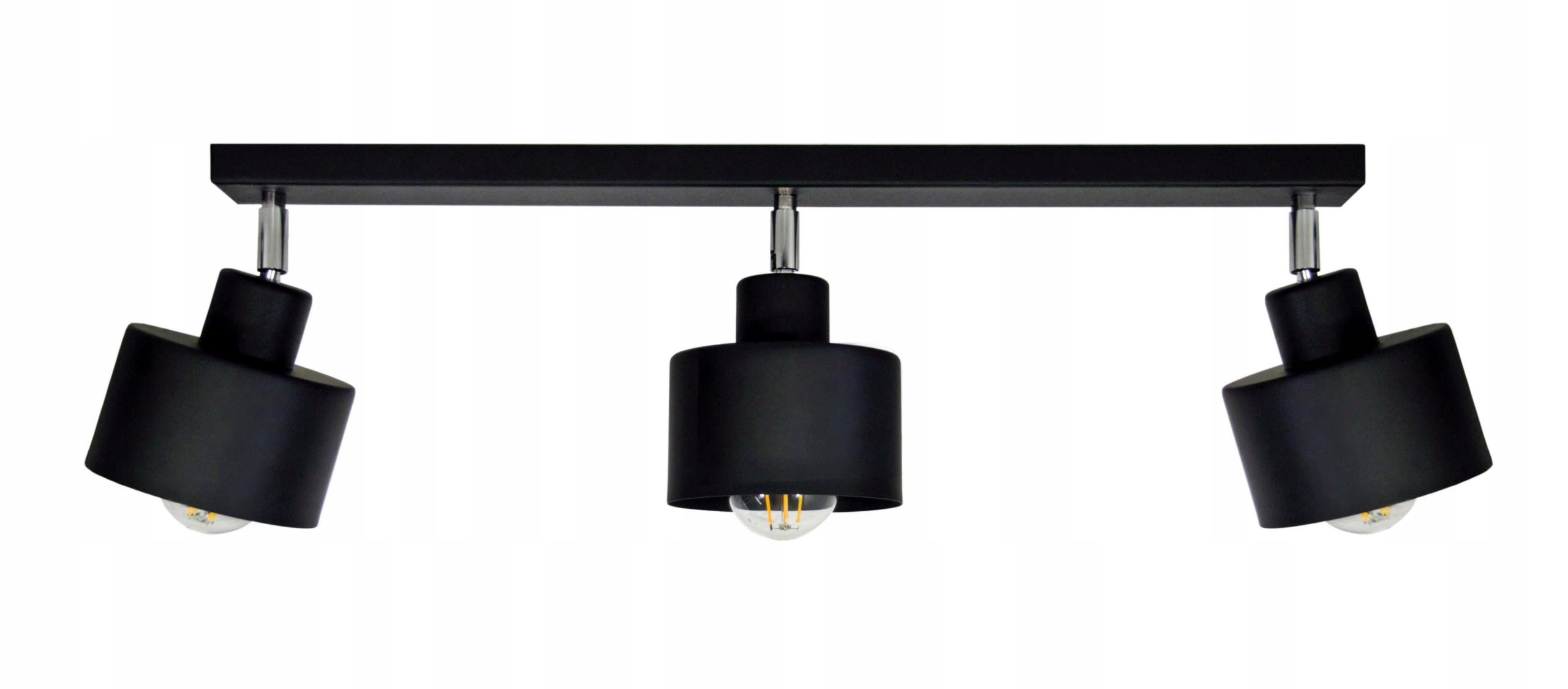 

Lampa Plafon Żyrandol regulowa Belka Kubek Czarny