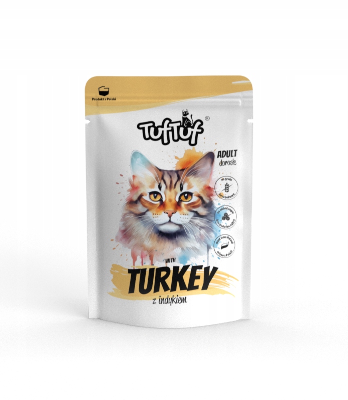 Levně 6 x Tuf Tuf mokré krmivo pro kočky mleté s krůtím masem 100 g