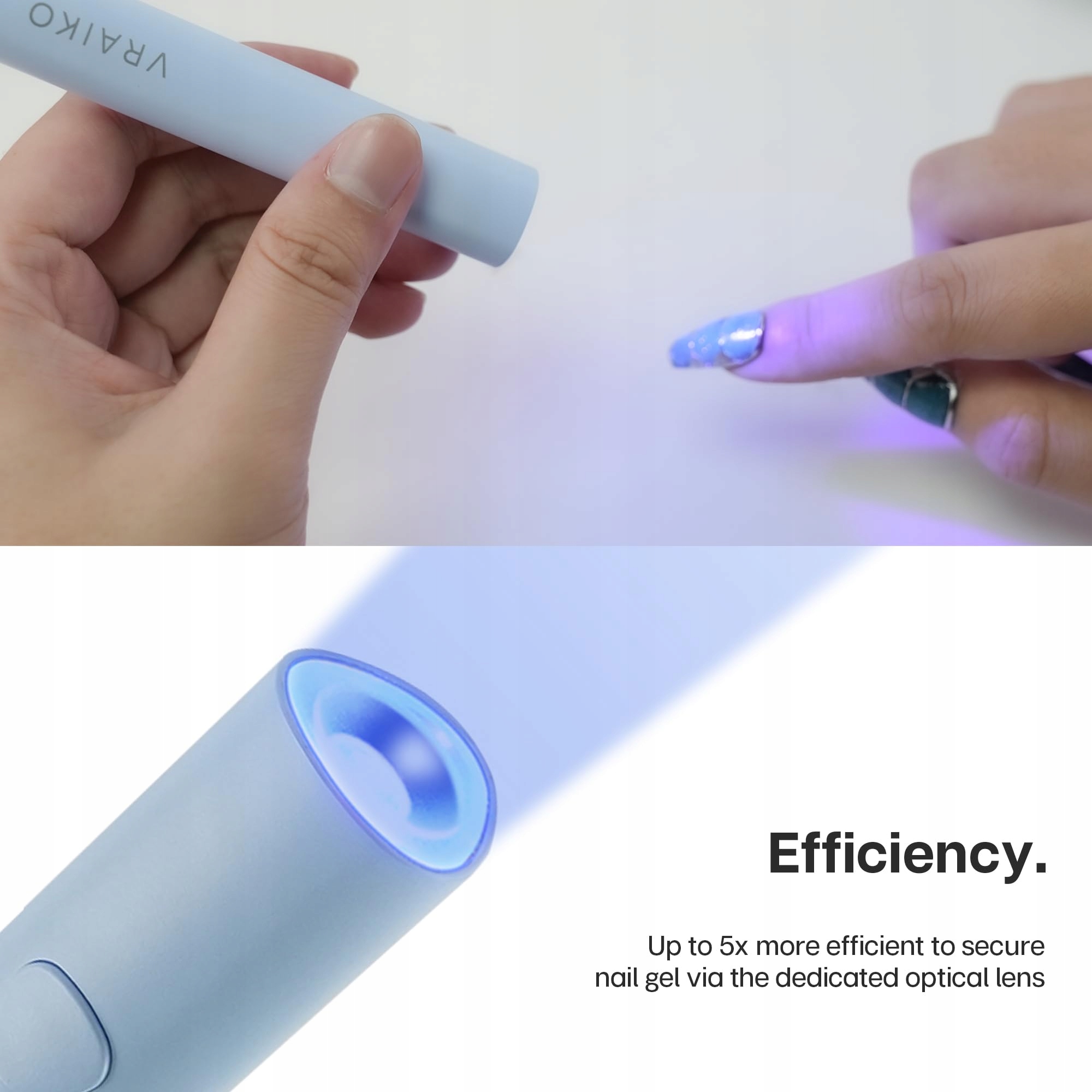 VRAIKO Minicure Przenośna Lampa UV LED Do Paznokci Żelowych Niebieska — miniatura 4