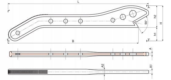 Popychacz stolarski POMARAŃCZOWY rączka do piły bezpiecznego cięcia drewna Marka Backer