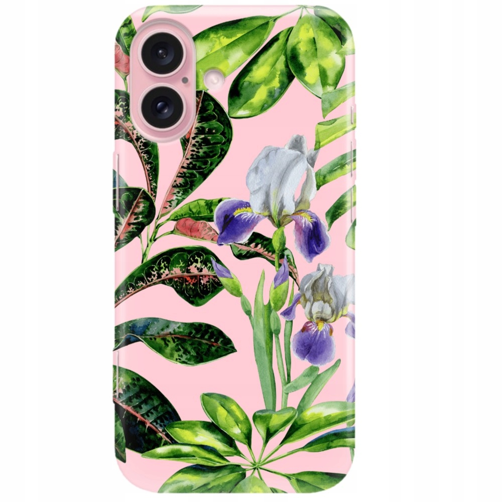 Puzdro Pre iPHONE 16 Clear Puzdro Listy Tropické Kvety Monstera Rôzne Wz