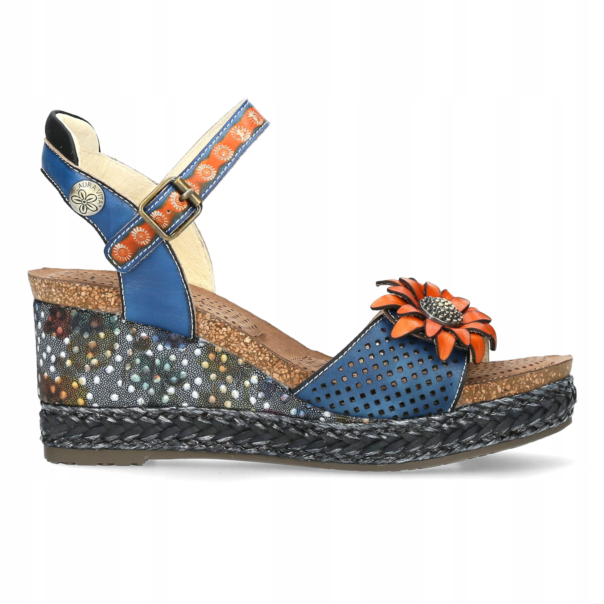 Dámské sandály Laura Vita Facyo 80 Jeans 39, Námořnická Modrá