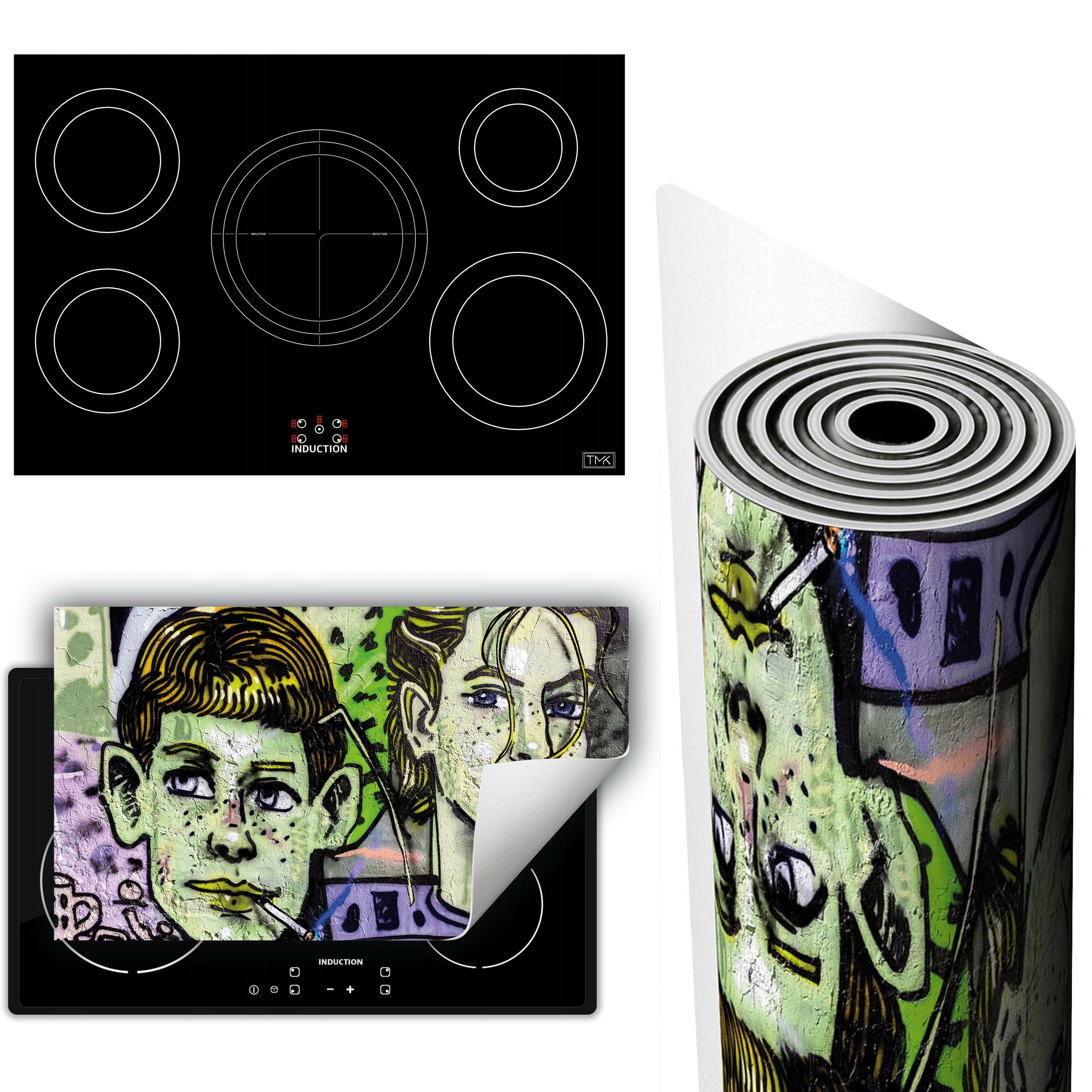Vinylová Podložka Na Ochranu Kuchyňské Desky 90x52 Obraz graffiti