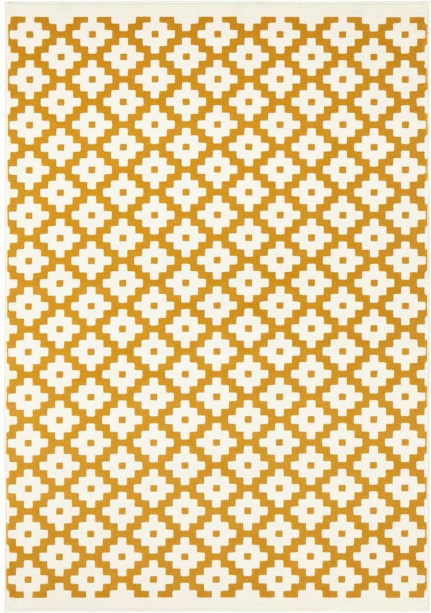 Moderný koberec 200 x 290 cm do obývačky, žlto krémový s mäkkými vlasmi