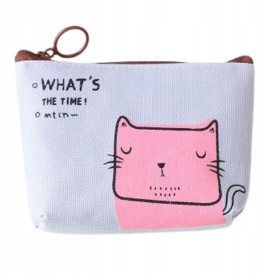 

Mała Saszetka Portmonetka Z Nadrukiem Kot Sowa Lis
