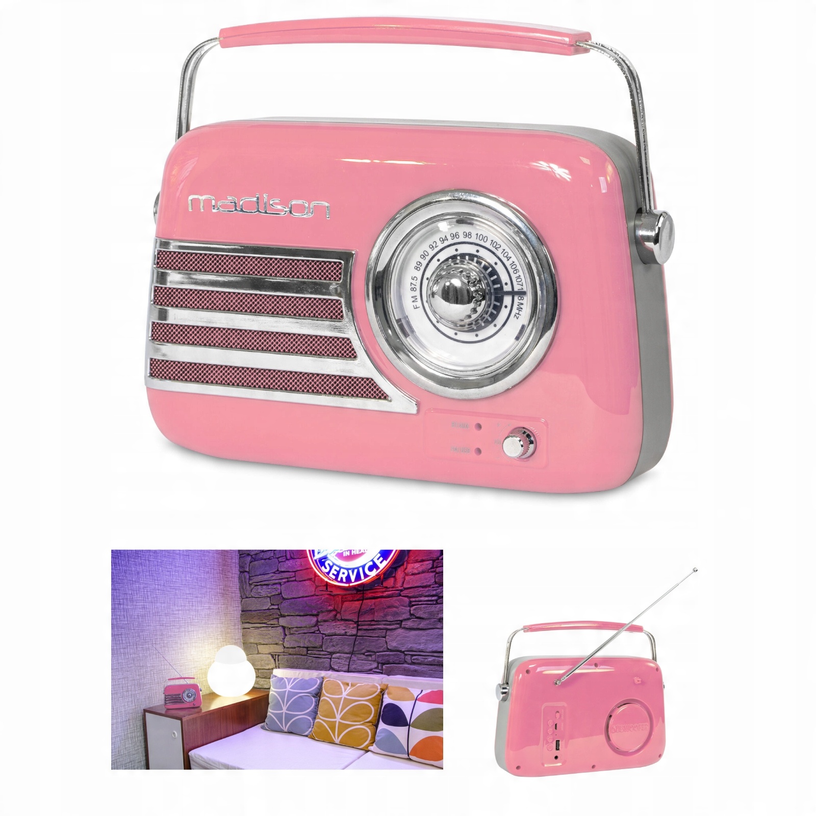 

Bateryjne Radio Fm Usb Bt Madison kuchnia taras