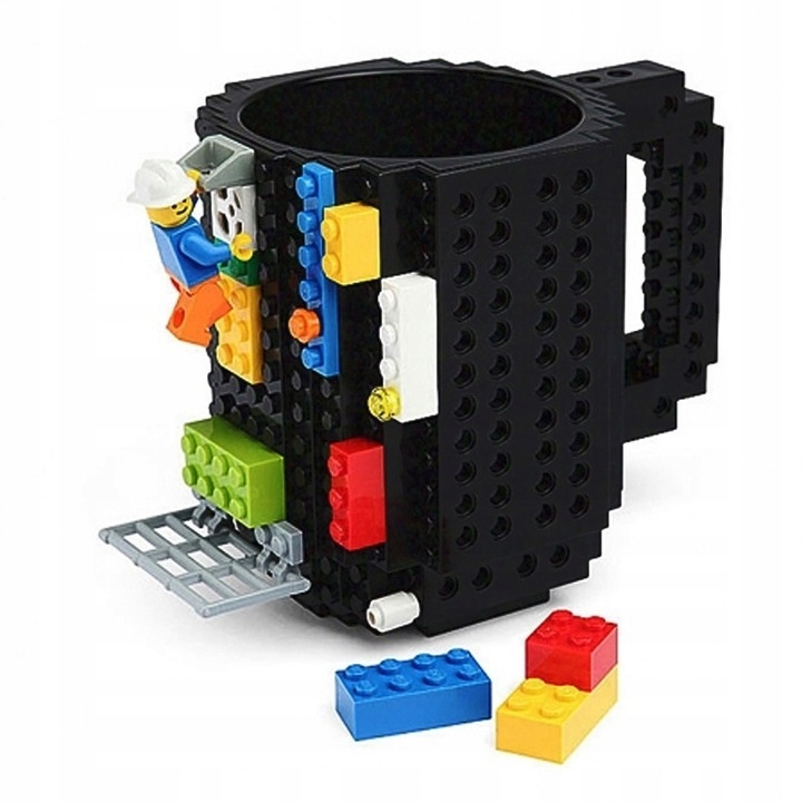 

Kubek Czarny Kreatywny Do Klocków Lego+klocki