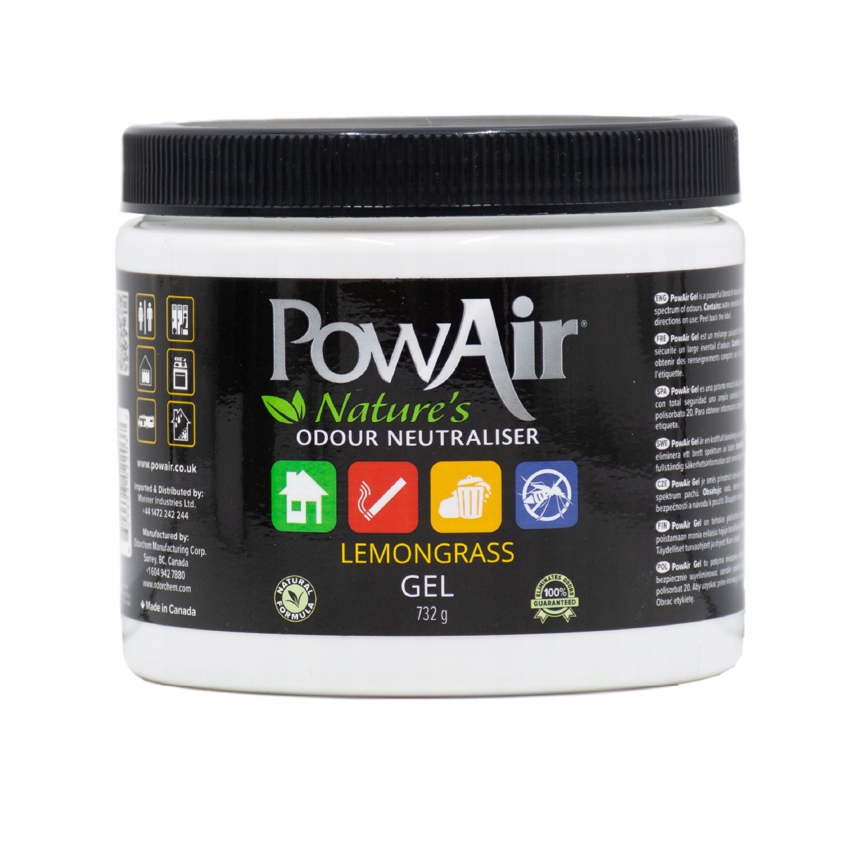 Levně Neutralizátor pachů PowAir gel Lemongrass