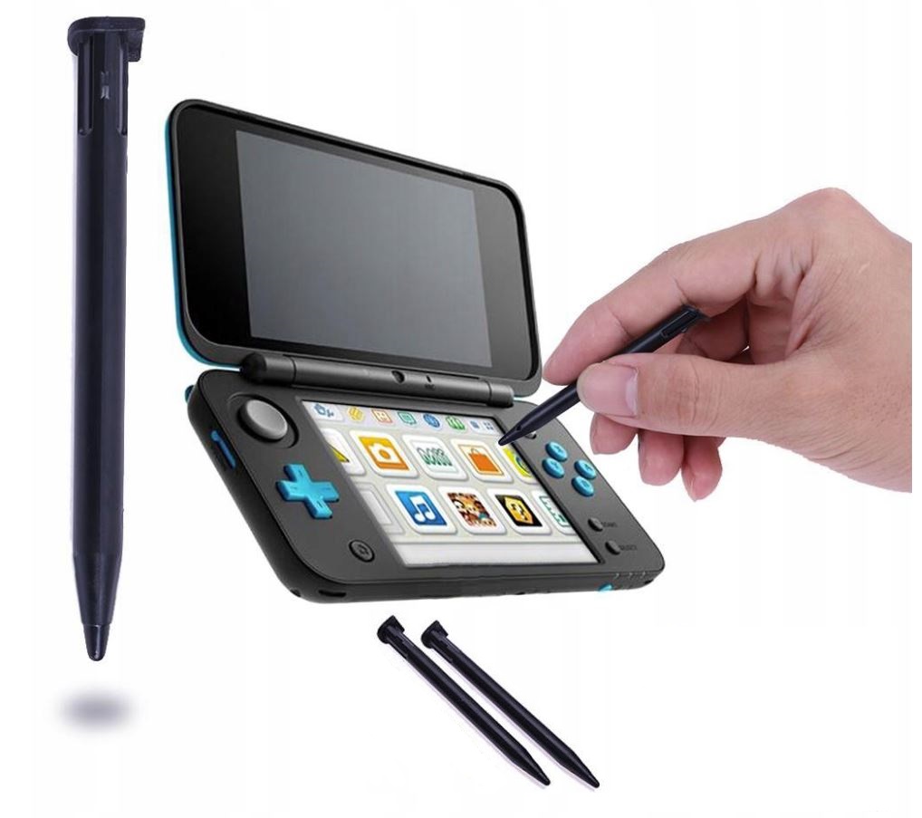 2x Rysiki stylus sada pro konzoli Nintendo New 2DS XL [Černá] 2 ks