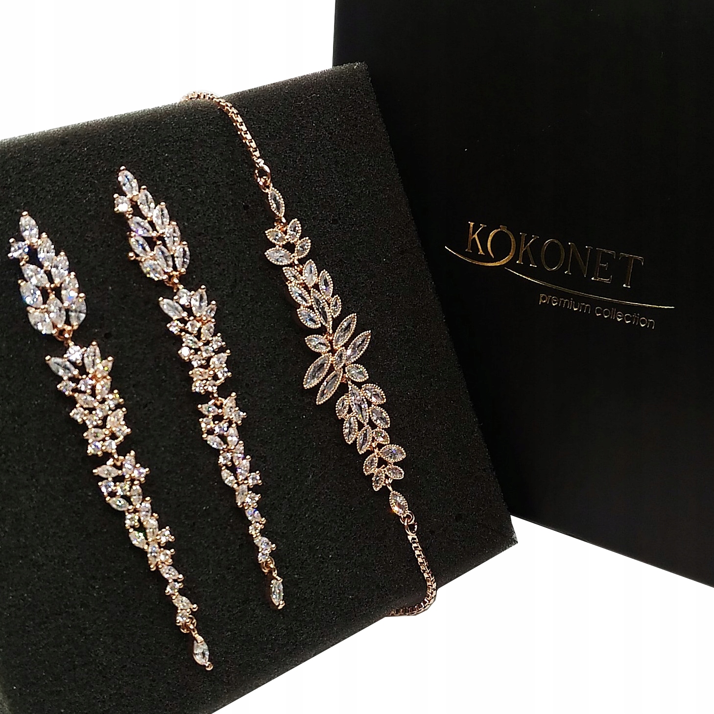 Elegantní sada náušnice náramek na svatba rose