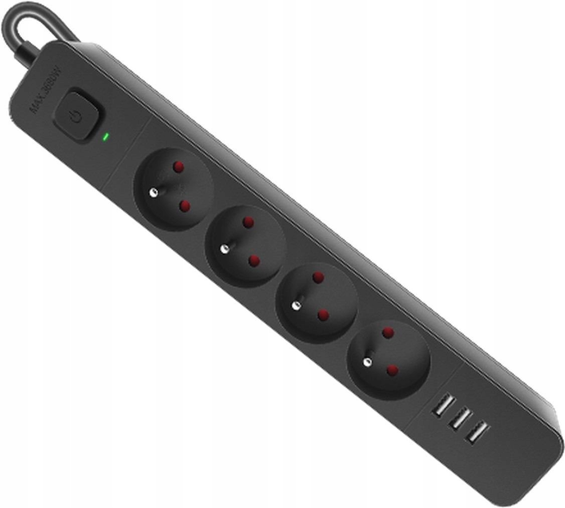 Listwa zasilająca Defender Sfs 133 1,5 m, 4 gniazda, 3x Usb
