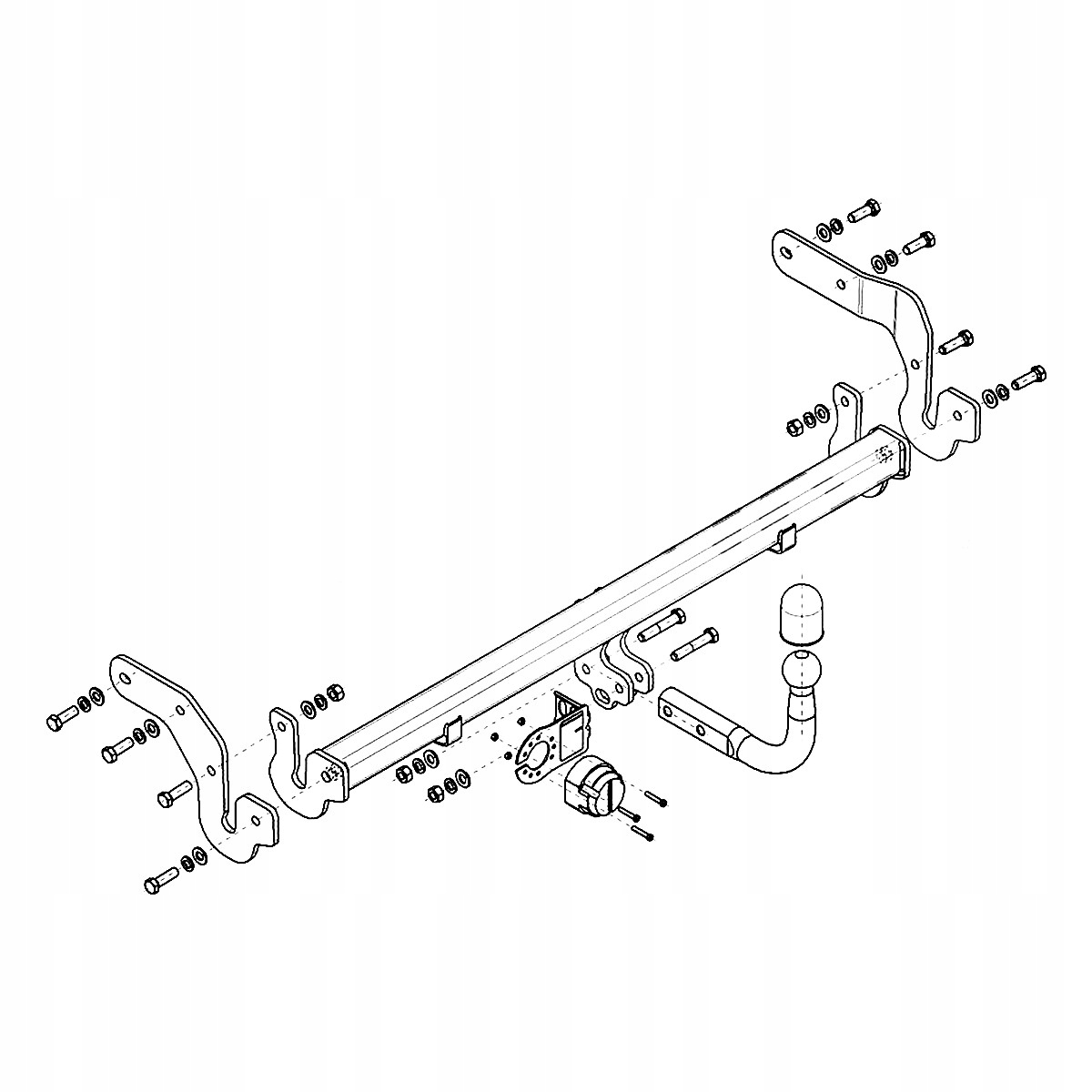 Hak holowniczy do Hyundai Matrix FC Minivan 01-10 WIĄZKA 13 PIN GRATIS Nowy Producent Steinhof