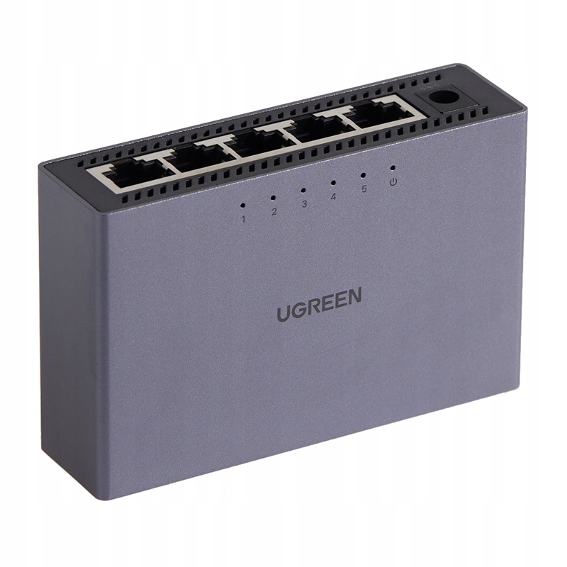 UGREEN Przełącznik Switch 5-portowy GigaBit Ethernet Przepustowość 1 Gbps