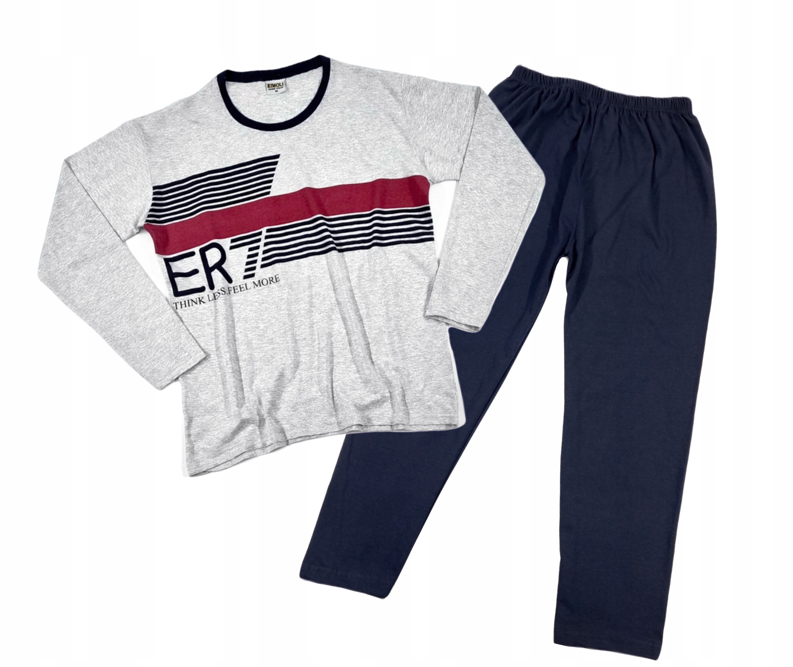 PIŻAMA MĘSKA BAWEŁNA długi rękaw SPORTOWA