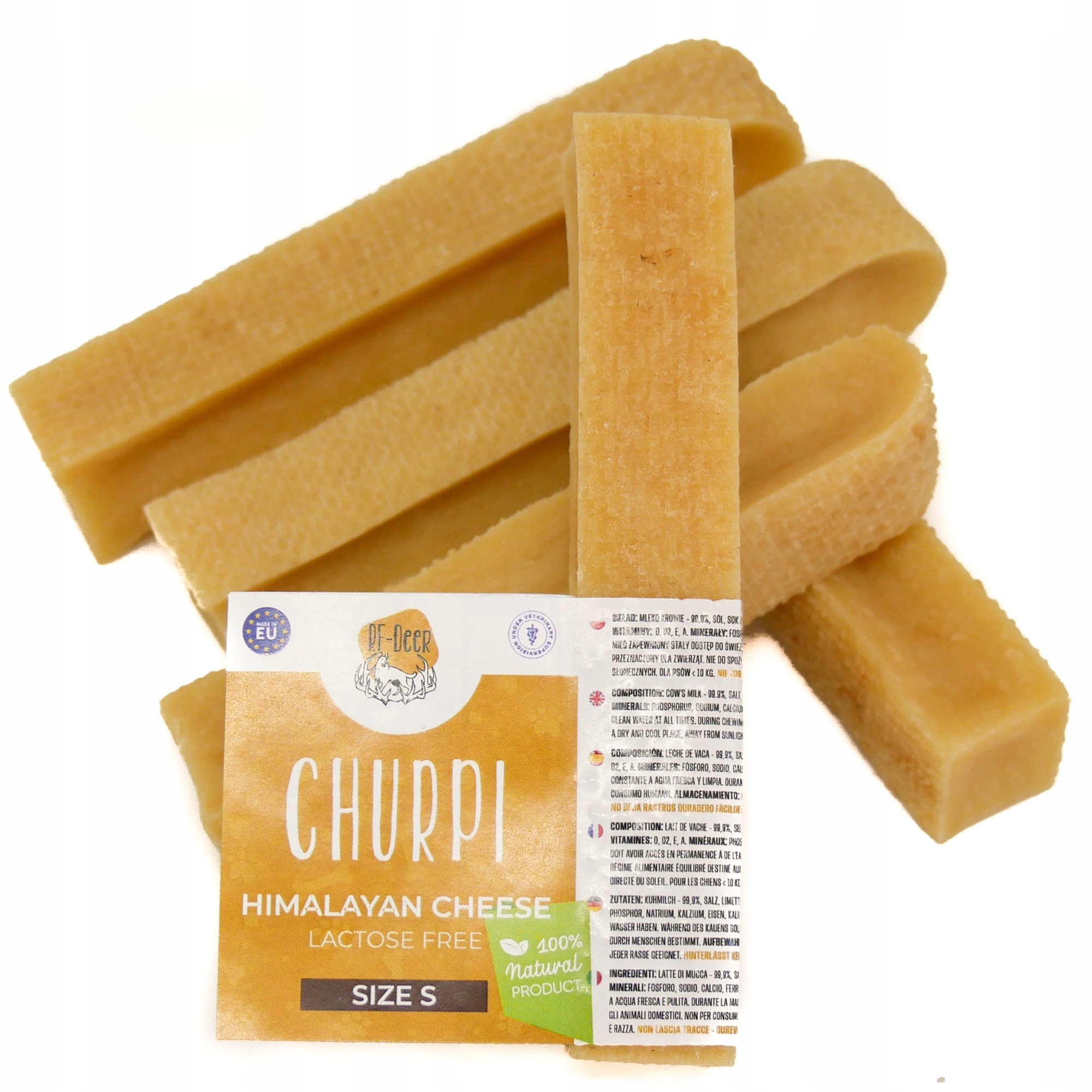 Levně 5 x Himalájský sýr S 150-195 g Kousátko zdravá lahůdka sýr pro psa 8-9 Cm