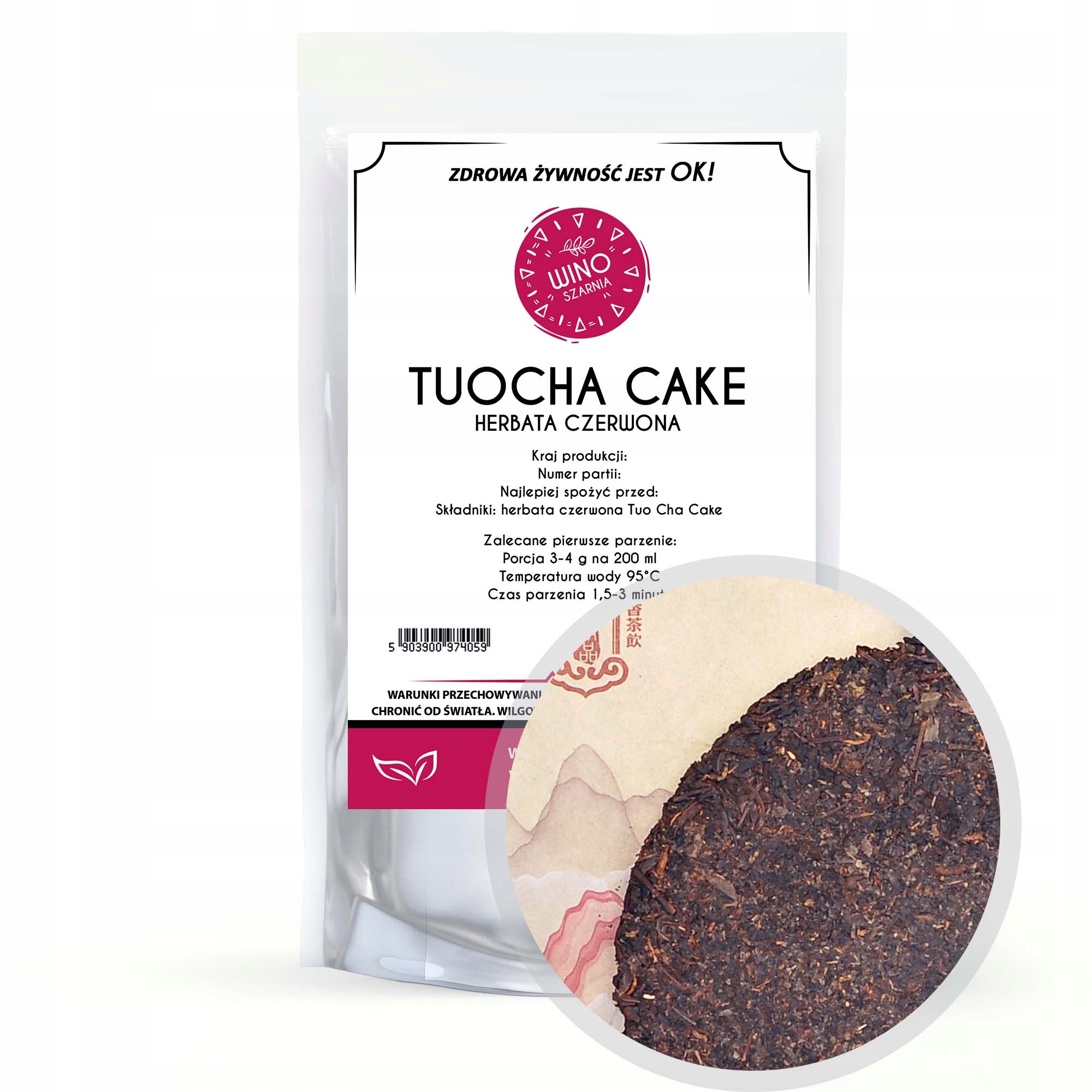 Čaj puerh Tuo Cha Cake Qi Zi Bing Cha Tradiční lisovaný Čaj 357 g