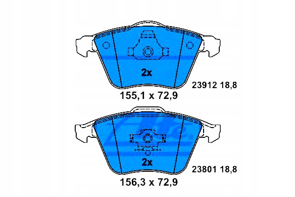 Ate Brzdové Destičky Volvo Přední C70/S40/V40/V50 04- Asistent řidiče #28