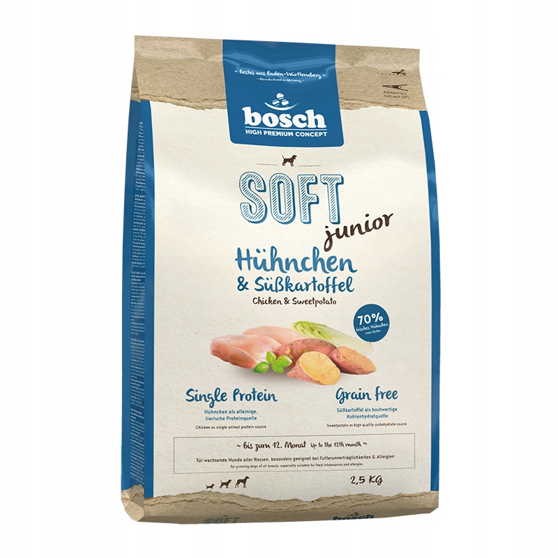 Levně Bosch Soft juniorské kuřecí maso a batáty pro psy s alergií 2.5 kg