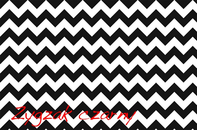 POSZEWKA bawełna 35x35 ZYGZAK CZARNY Kod producenta 4