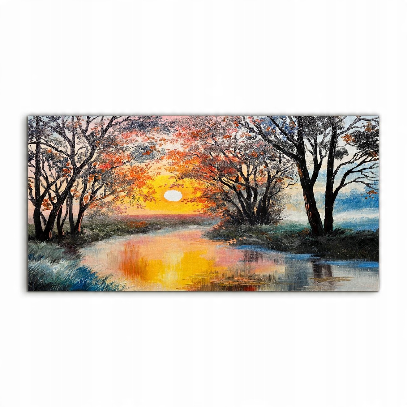 

Fotoobraz 120x60 na prezent Wschód Słońca Jezioro