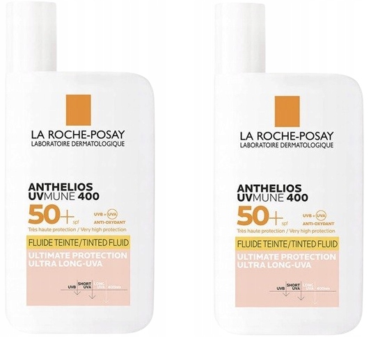 2x La Roche-posay Anthelios Fluid niewidoczny SPF50 50 ml