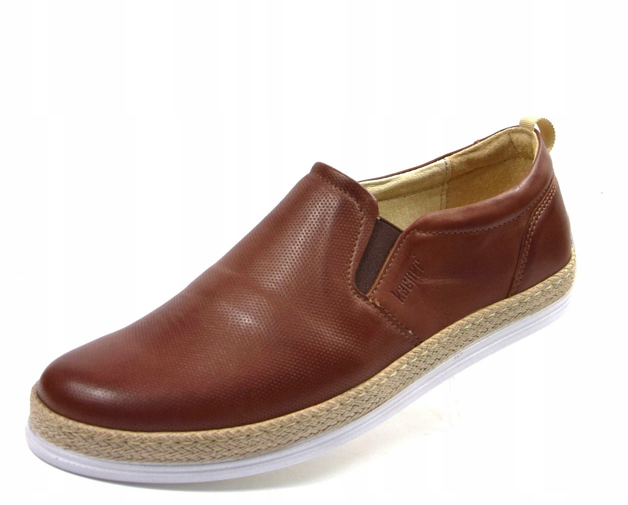 Kacper pánské mokasíny na léto, kožené 41