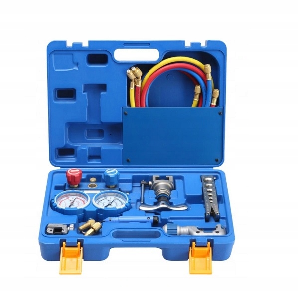 Sada Nástrojů Value Pro Montáž Servisu Klimatizace Manometry Kufr