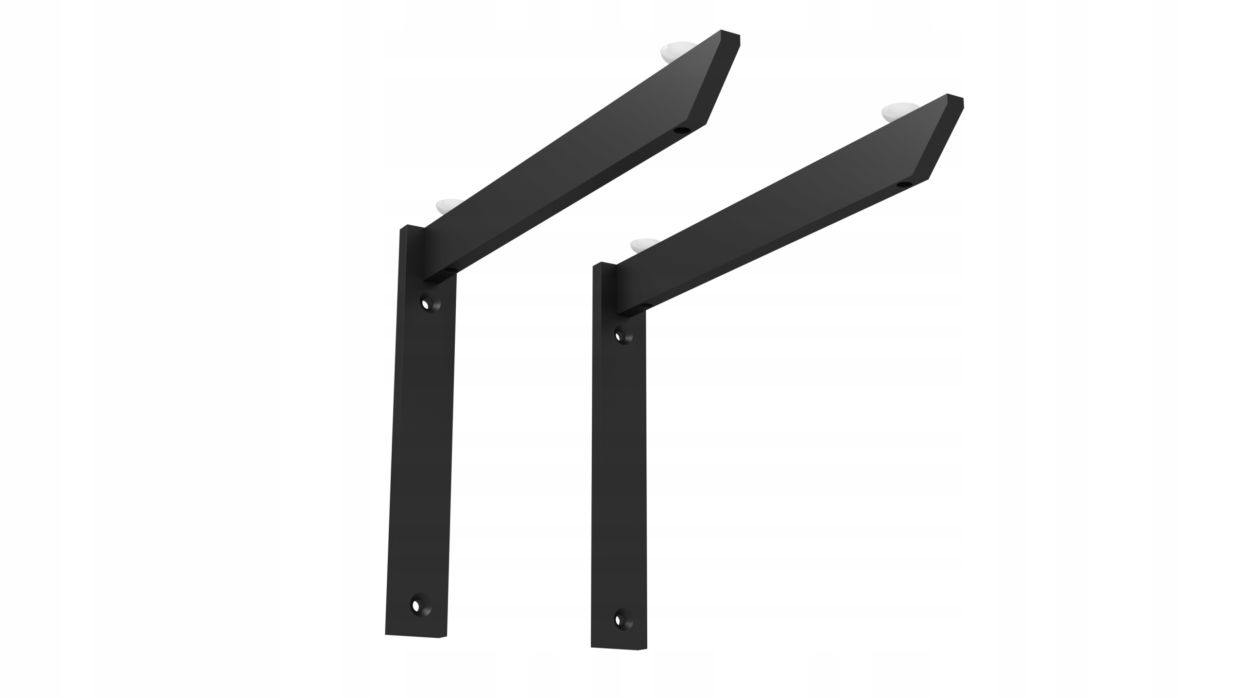 2 X WSPORNIK PÓŁKI 2-ELEMENTOWY 240 MM CZARNY