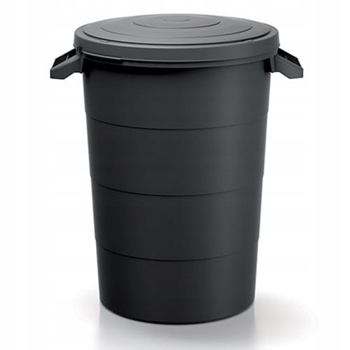 Kosz na odpady SMOOTH 160L - Czarny recykling
