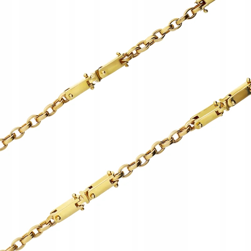 Zlatý 585 Řetízek s fantazijní vazbou, spojované články R60, módní, 22.8 g