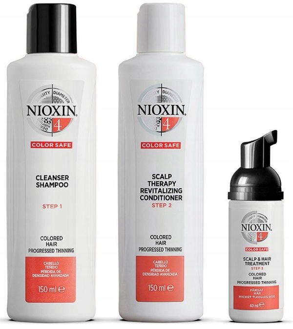 NIOXIN SYSTEM 4 SZAMPON + ODŻYWKA + KURACJA ZAGĘSZCZAJĄCA
