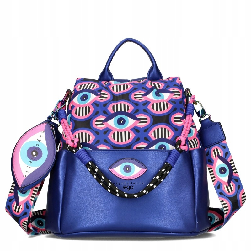 Ego Taška Batoh 2v1 Motiv Oka Eko Kůže Logovaný Pásek Držák