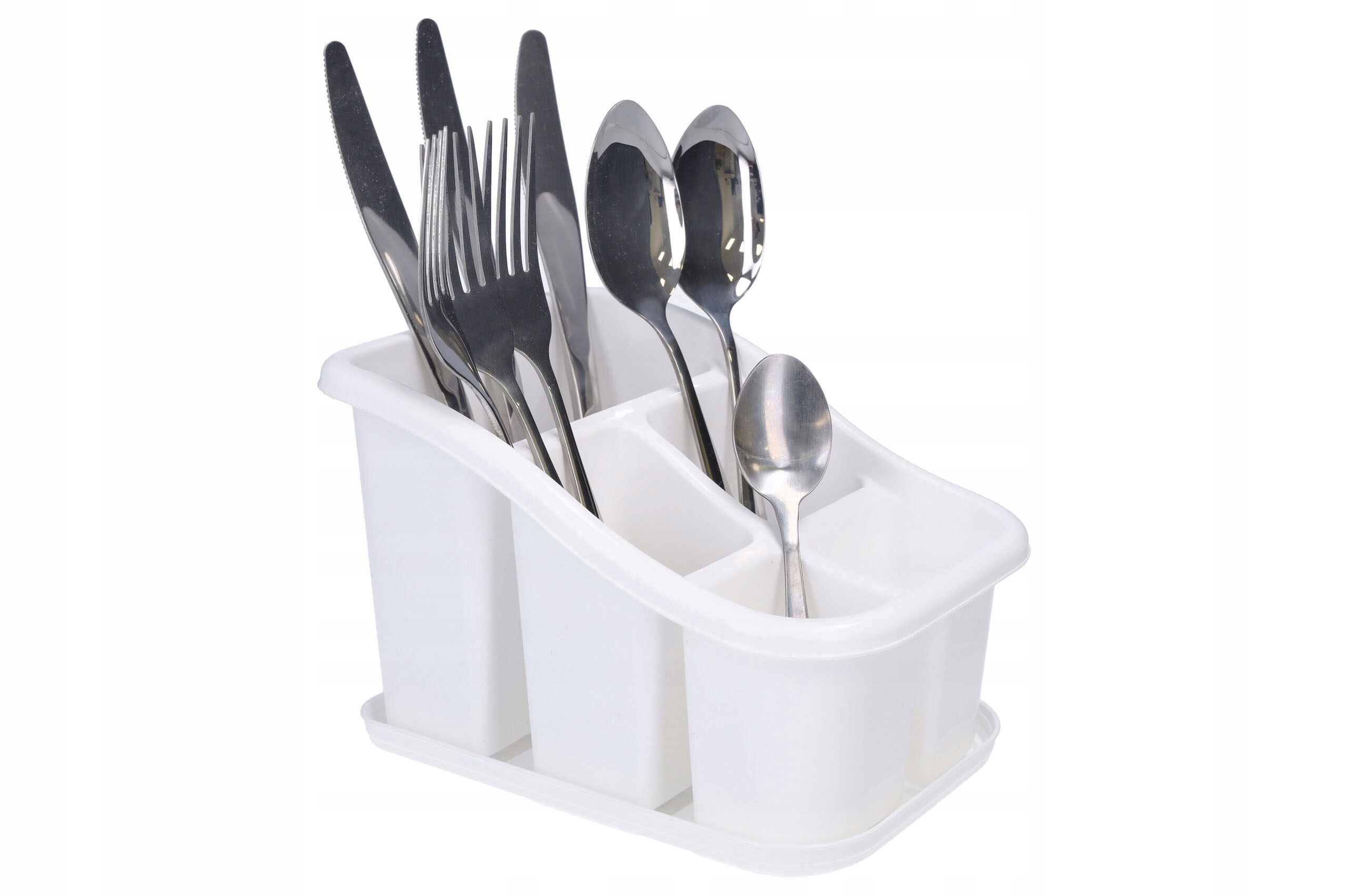 OCIEKACZ NA SZTUĆCE biały pojemnik organizer suszarka z tacką praktyczny Materiał wykonania plastik