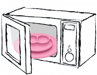 Bi-bi Silikonowy talerzyk z podkładką RÓŻOWY Marka bi-bi