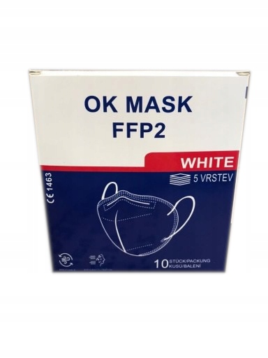 

Maska FFP2 5-Warstwowa 10 szt, certyfikat CE1463