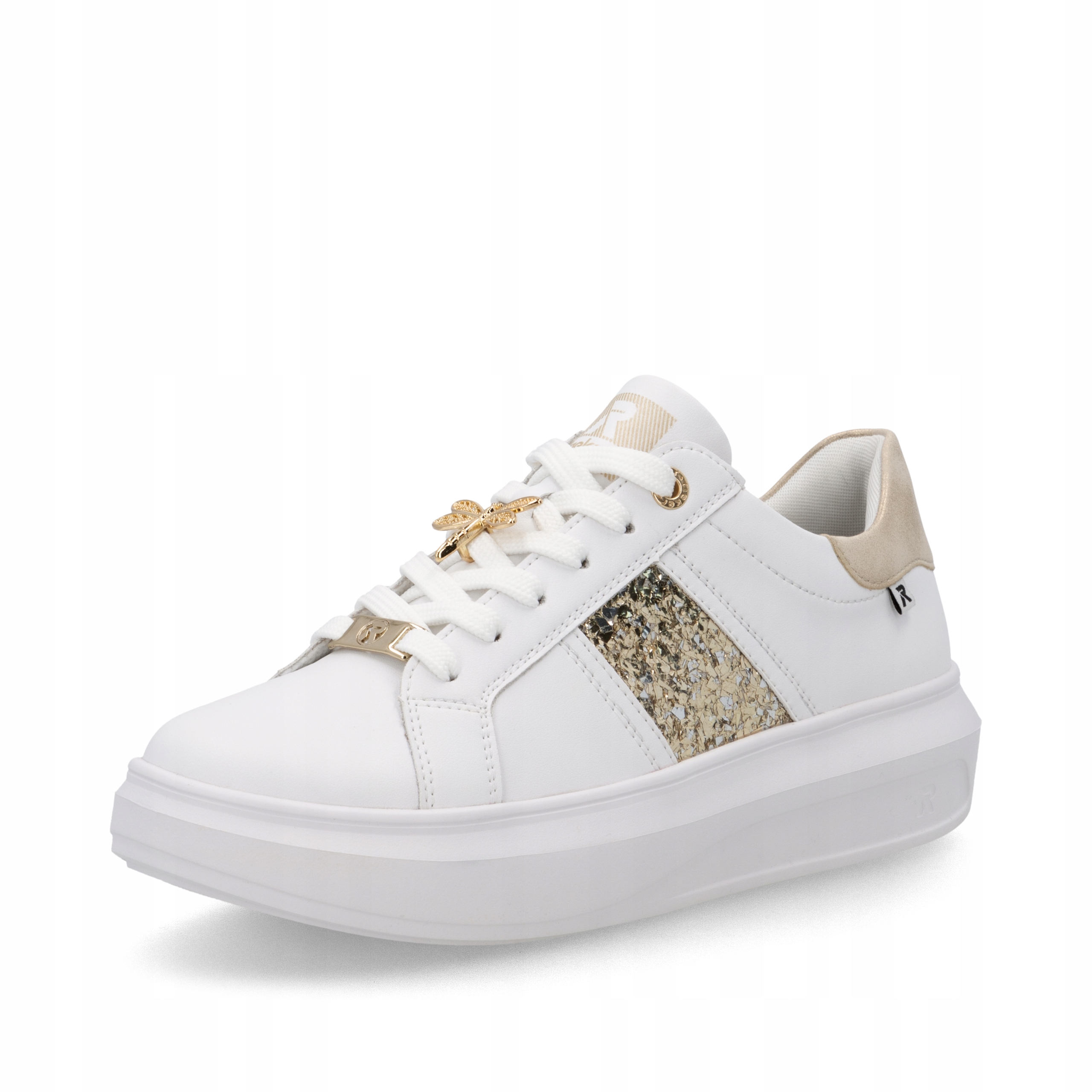 Rieker Antistress W1202-82 Dámské Polobotky Bílé Kožené vel. 40