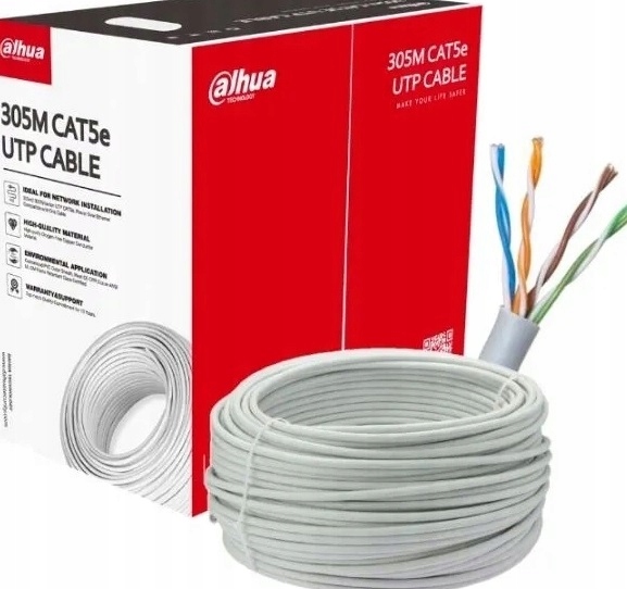 DH-PFM920I-5EUN-N Síťový Kabel Utp Kategorie 5E Šroubovák Měď Dahua 305 m