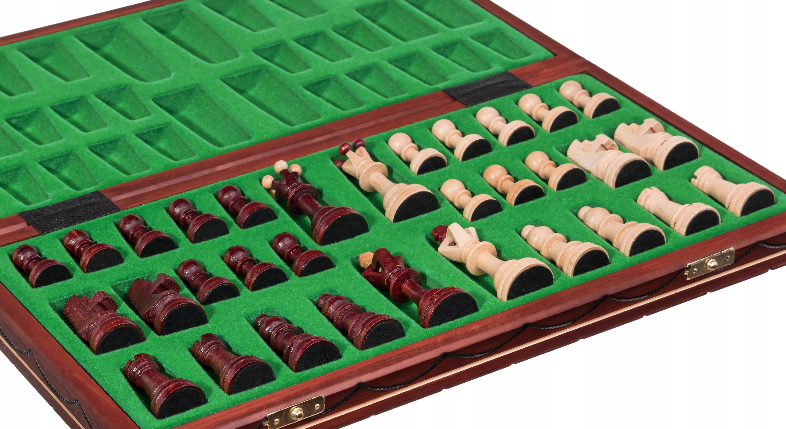 Szachy drewniane SENATOR MAHONIOWE 42cm duża szachownica drewniana PL szach Nazwa CHESSCHECK Szachy drewniane Senator mahoniowy