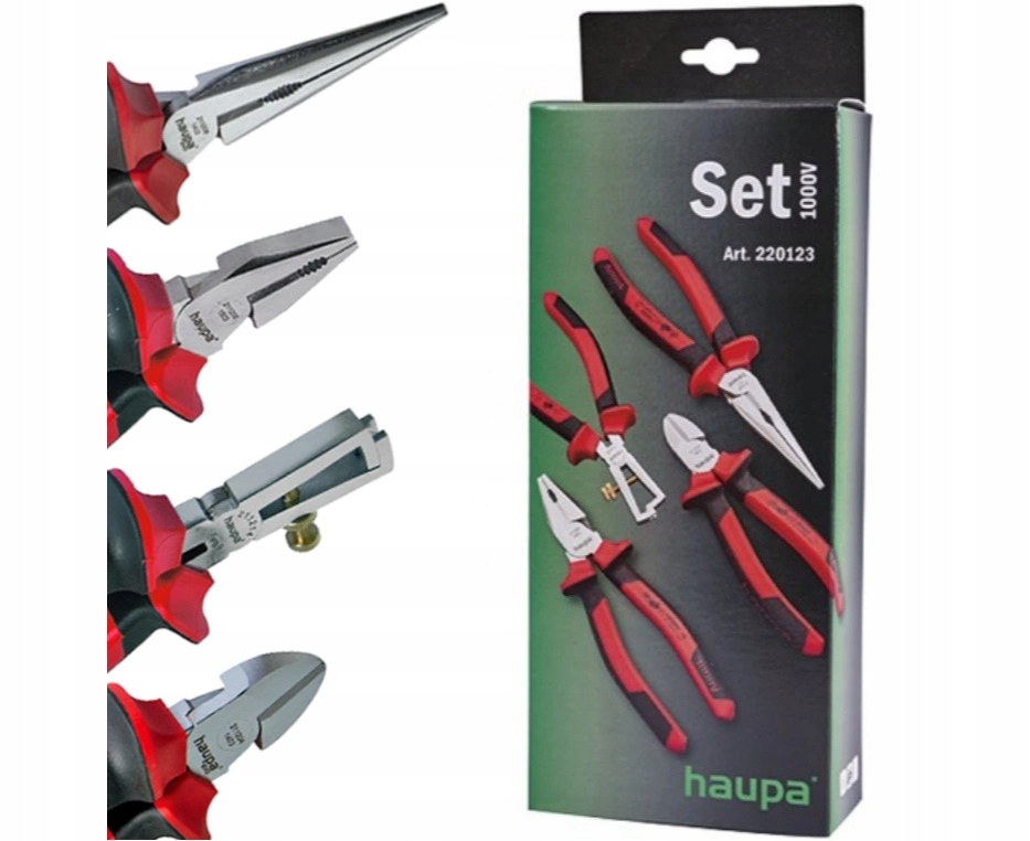 Sada kleští na odstraňování izolace, půlkruhové Vde, 4 díly