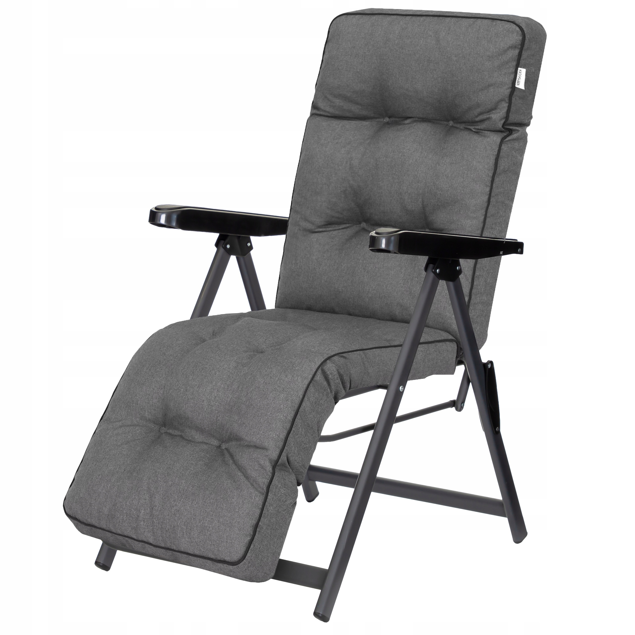 Skladací záhradný ležadlo s vankúšom plážové kreslo s reguláciou Hobbygarden