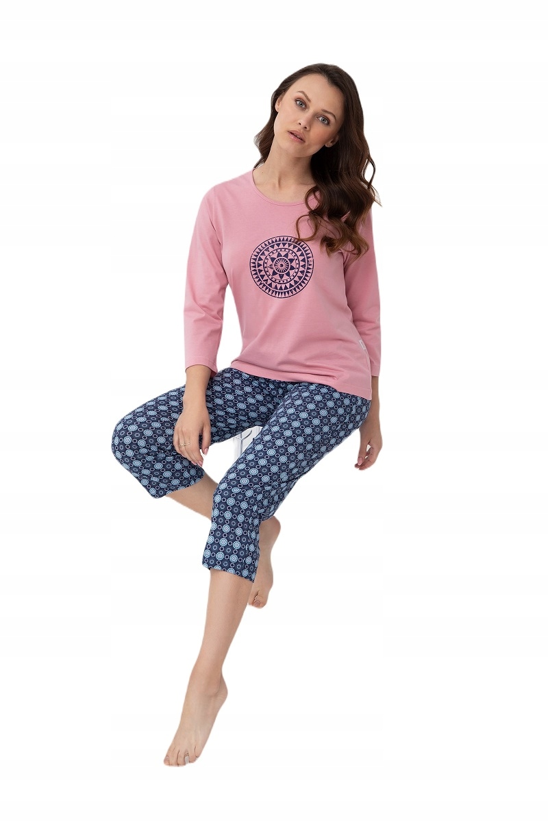 Dámské Pyžamo Luna 331/XL Růžové Rozety