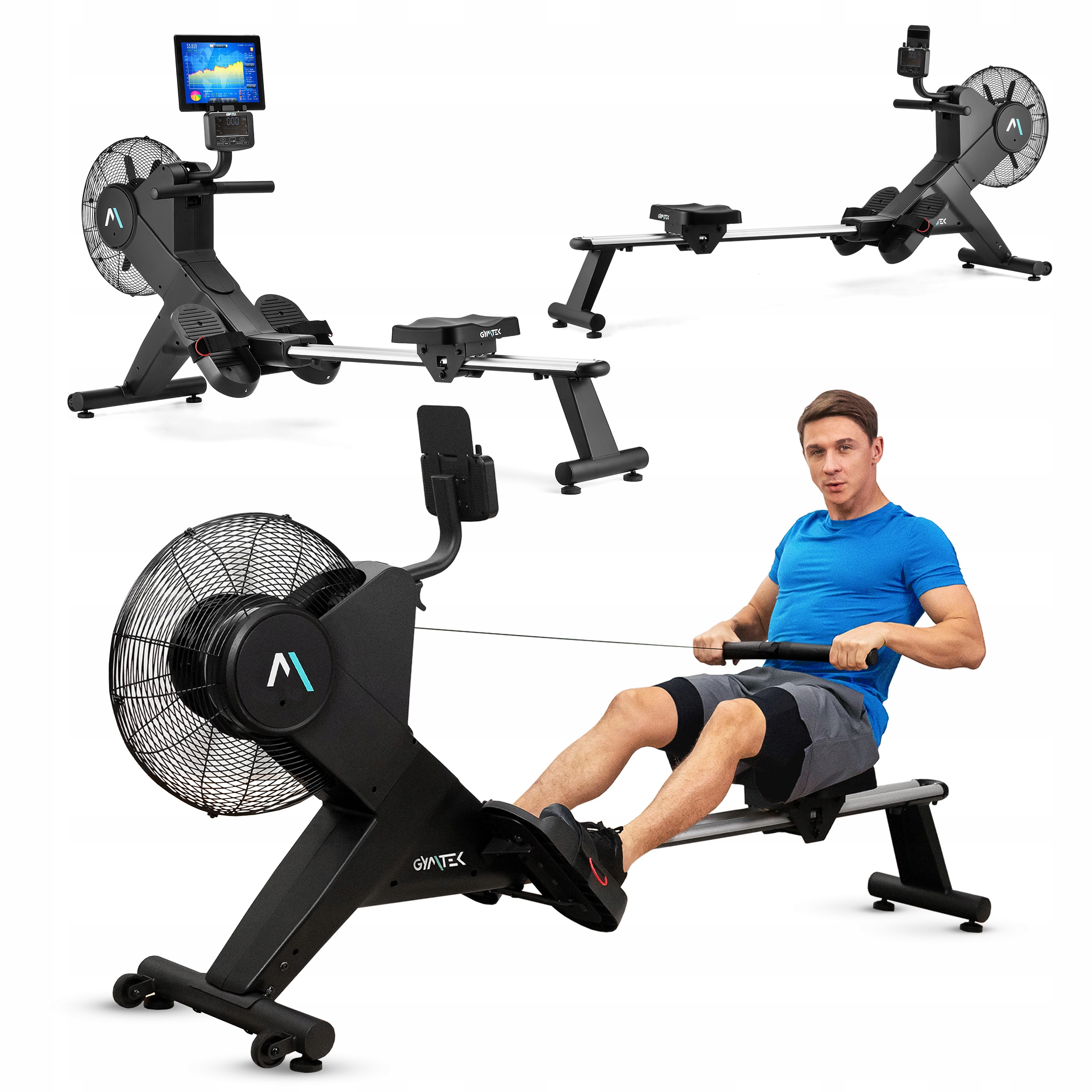 Wioślarz Powietrzno Magnetyczny Ergometr Powietrzny Domowy XR2000 Gymtek