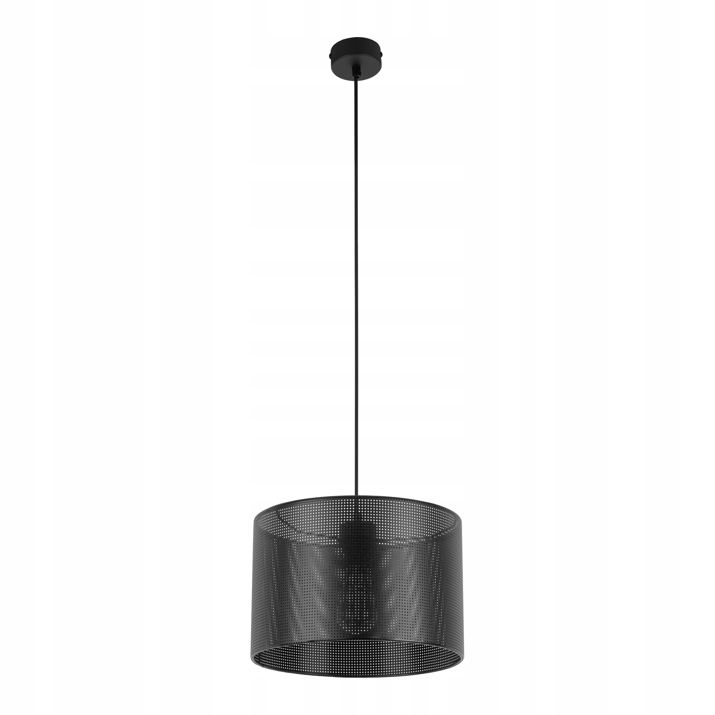 Černé síťované stínítko Závěsná lampa Tk Lighting Moreno 30 cm