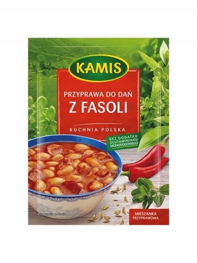 Levně 8 x Kamis Polská kuchyně Koření pro pokrmy z fazolí Kořenící směs 20 g