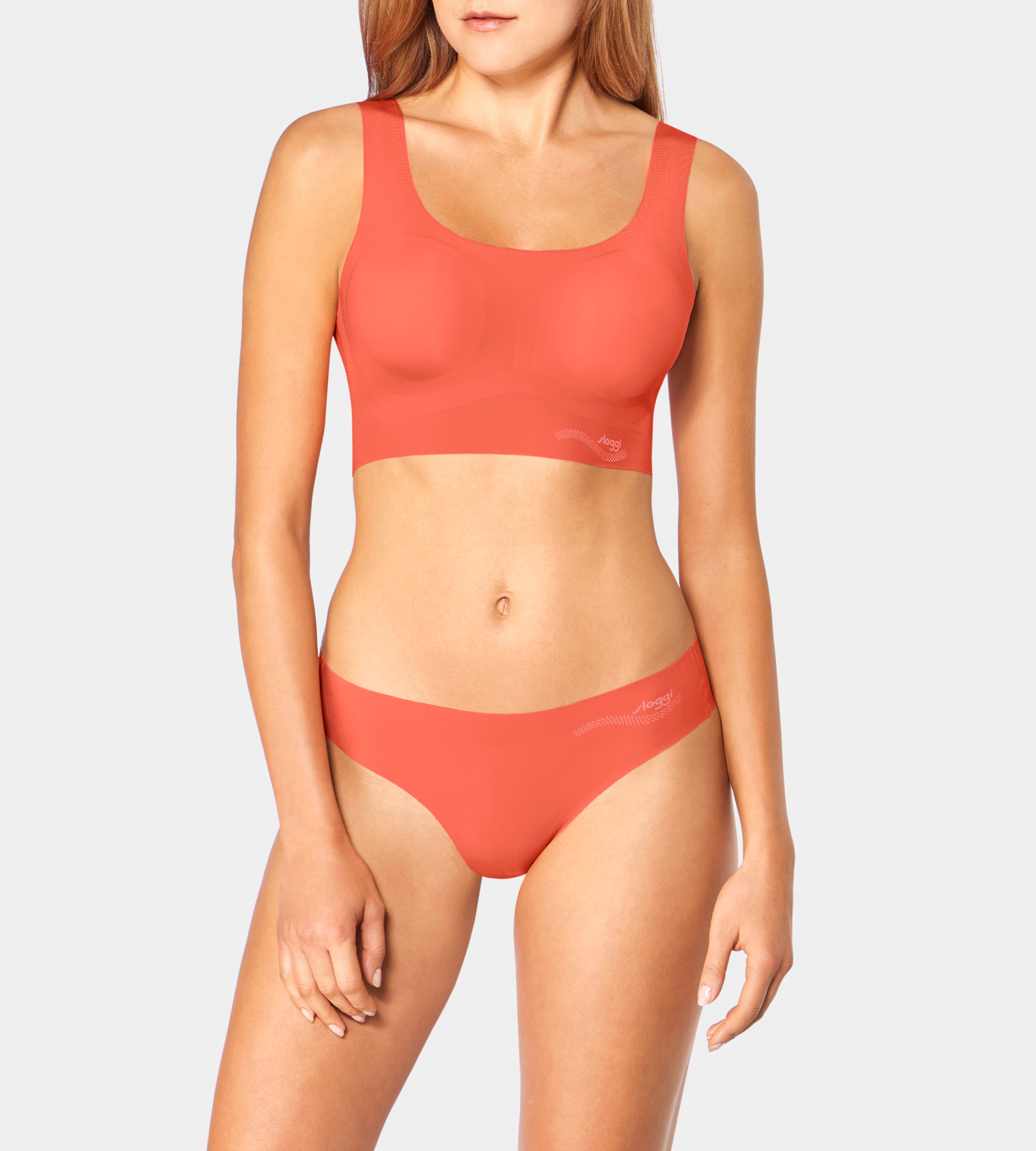 BIUSTONOSZ SLOGGI ZERO FEEL TOP S / 6341 Kolor pomarańczowy