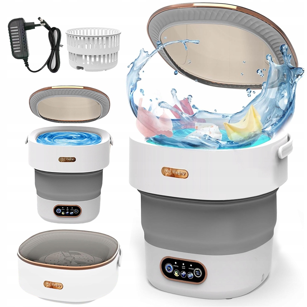 Mini Pralka Składana 12L 3 Tryby Pralka Kampingowa Przenośna Podróżna