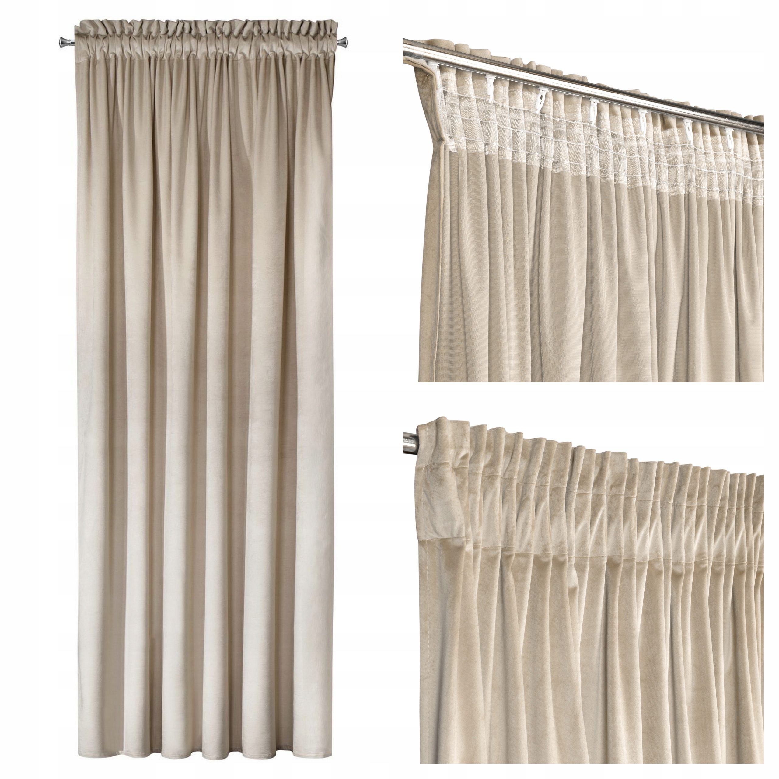 

Zasłona Gotowa Na Taśmie 140x270 Irene Beż