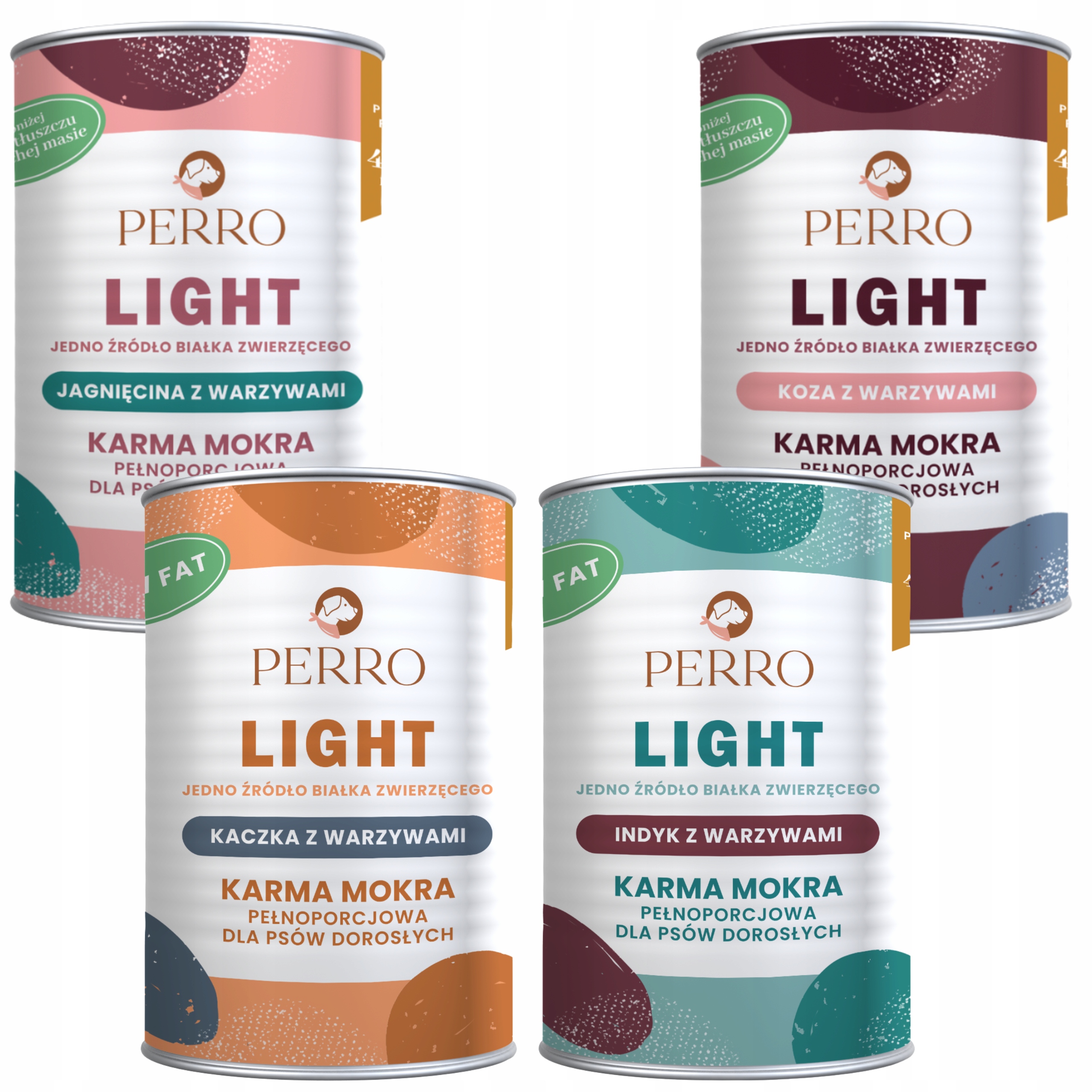 Levně Perro Light Monoproteinové krmivo pro psy mix chutí 4 x 400 g